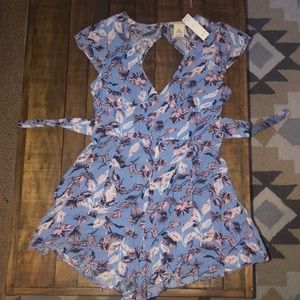 Flying Tomato Open Back Floral Romper